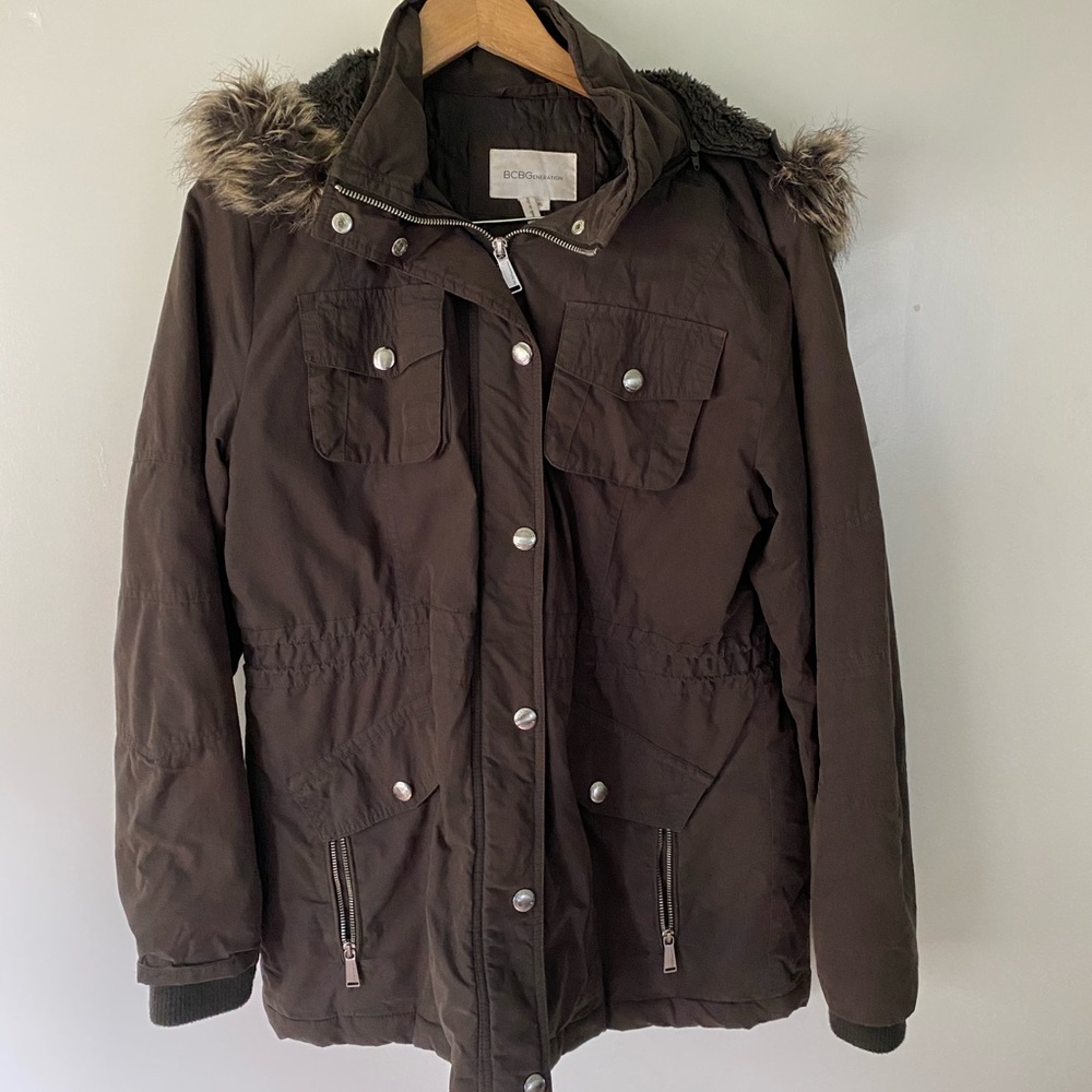 BCBGeneration | faux fur hooded coat